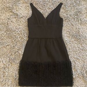 Suzi Chin for Maggy boutique dress Size 2P Black Semi Formal Cocktail Mod Short.